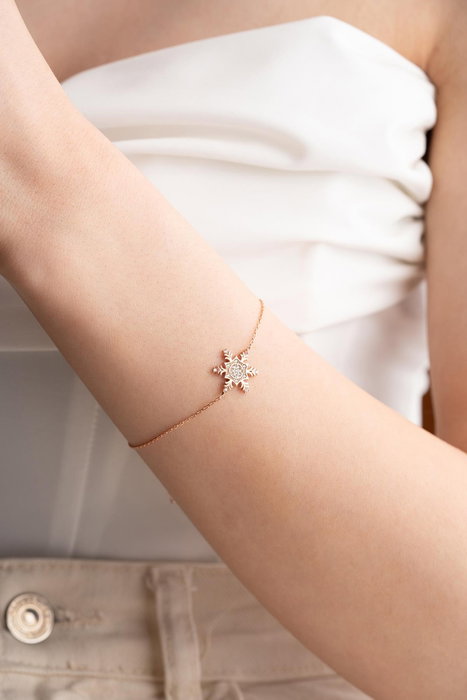 Heliophilia Silver Pulsera de Plata de Ley 925 con Baño de Oro Rosa y Circón Heliophilia Silver Pulsera de Plata de Ley 925 con Baño de Oro Rosa y Circón